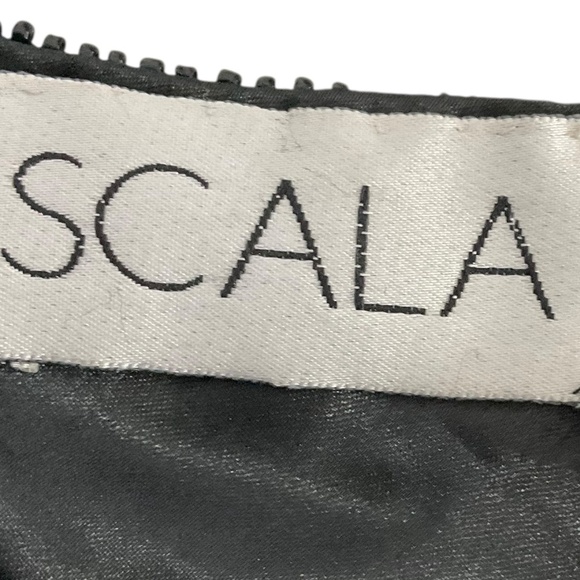 Vintage Scala Black Beaded Sequins Sleeveless Silk Top Size Large - Picture 13 of 13